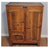 White Mountain Porcelain & Oak Ice Box