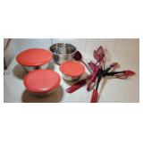 Faberware Utensils & Graduated Bowl Set with Lids
