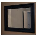 Dark Blue Framed Beveled Mirror