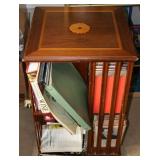 Vtg Wooden Revolving Bookshelf