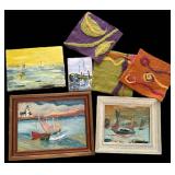 Vtg Paintings and Textiles