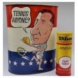 Vtg Tennis Can and Wilson Balls