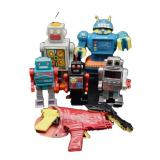 Metal & Plastic Vntg Toy Robots