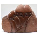 Vtg Abstract Owl Stone Sculpture