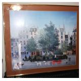 Framed Print With Street Scene