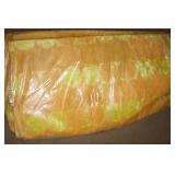 Vtg 4.5 Yards Orange & Yellow Fabric