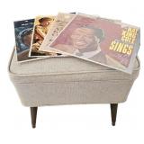 Storage Stool & Nat King Cole Vinyls
