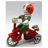 Vtg Wind-Up Motorcycle Rider Toy