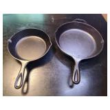 2 Lodge Cast Iron Skillets