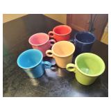 6 Fiestaware Coffee Mugs
