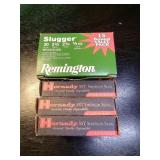 1 Remington & 3 Hornady 20 Gauge Shotgun Shells