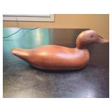 Vintage Wood Carved Duck Decoy