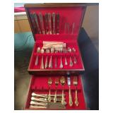 3 Differsnt Sets of Flatware in Wood Box