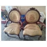 Antique George/Martha Washington Parlor Chairs Antique George/Martha Washington Parlor Chairs