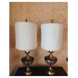 Pair of Vintage Brass Lamps Pair of Vintage Brass Lamps