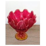 Vintage Amberina Petal Bowl Vintage Amberina Petal Bowl