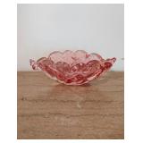 Murano Pink Glass Vintage Bullicante Seashell Dish Murano Pink Glass Vintage Bullicante Seashell Dish