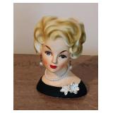 Vintage Blonde Lady Head Vase Vintage Blonde Lady Head Vase