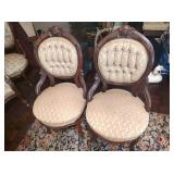 Pair Victorian Antique Parlor Chairs Pair Victorian Antique Parlor Chairs