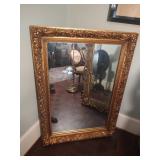 Large Mirror with Plastic Gold Tone Frame Large Mirror with Plastic Gold Tone Frame
