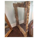 Large Mirror with Plastic Gold Tone Frame Large Mirror with Plastic Gold Tone Frame