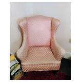 Pink Upholstered Armchair- Read Details Pink Upholstered Armchair- Read Details