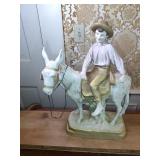 Royal Dux Bohemian Boy on Donkey Fiqurine Royal Dux Bohemian Boy on Donkey Fiqurine