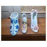 3 Decorative Porcelain Shoes 3 Decorative Porcelain Shoes