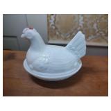 Imperial Glass Co Split Tail Chicken on Nest Imperial Glass Co Split Tail Chicken on Nest