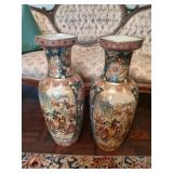 2 Matching Royal Satsuma Vases 2 Matching Royal Satsuma Vases