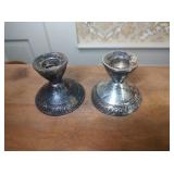 Pair Sterling Weighted Candle Stick Pair Sterling Weighted Candle Stick