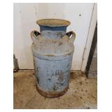 Vintage Painted Metal Milk Jug Vintage Painted Metal Milk Jug