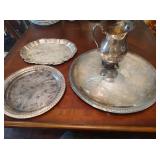 Horse Show Silver Plated Trays and Pitcher Horse Show Silver Plated Trays and Pitcher