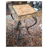Metal & Marble Art Nouveau Side Table Metal & Marble Art Nouveau Side Table