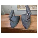 2 Cast Iron Sad Irons 2 Cast Iron Sad Irons