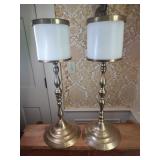 2 Large Brass Candlesticks 2 Large Brass Candlesticks
