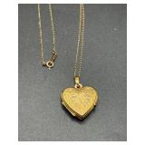 14K Gold Heart Locket Necklace 14K Gold Heart Locket Necklace
