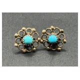 Sterling Turquoise Stud Earrings Sterling Turquoise Stud Earrings