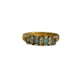 18KT HGE Band w/Blue Stones � Sz8.5 18KT HGE Band w/Blue Stones � Sz8.5