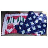 Vtg Crochet Afghans with Floral Designs Vtg Crochet Afghans with Floral Designs