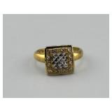 Vtg Gold-Tone Square Ring Vtg Gold-Tone Square Ring