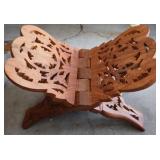 Vtg Hand-Carved Wooden Book Stand Vtg Hand-Carved Wooden Book Stand