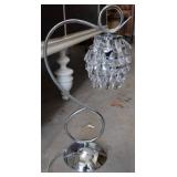 Chrome Table Lamp with Faux Crystal Accents Chrome Table Lamp with Faux Crystal Accents
