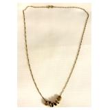 14KT Gold Necklace w/Bead Accents 14KT Gold Necklace w/Bead Accents