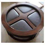 Vtg Round Wooden Coffee Table Vtg Round Wooden Coffee Table