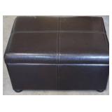 Brown Leather Storage Ottoman Brown Leather Storage Ottoman