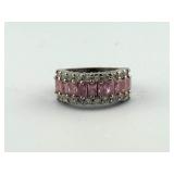 Sterling Pink Gemstone Ring Sterling Pink Gemstone Ring