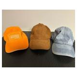 Three Vtg Caps in Various Materials