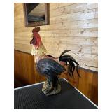 Vtg Colorful Metal Rooster Figurine
