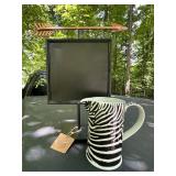 Paul Cardew Zebra Pitcher & Metal StandMetal Stan
